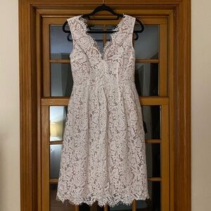 Lulu’s Love Swept White Lace Dress